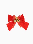 Ёлочные игрушки 3 шт. «Зимнее волшебство. Бант с бубенцами» пластик, 10×10 см, золотисто-красный - Фото 3