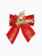 Ёлочные игрушки 3 шт. «Зимнее волшебство. Бант с оленем» пластик, 10×10 см, золотисто-красный - Фото 5