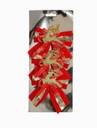 Ёлочные игрушки 3 шт. «Зимнее волшебство. Бант с оленем» пластик, 10×10 см, золотисто-красный - Фото 7