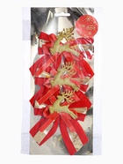 Ёлочные игрушки 3 шт. «Зимнее волшебство. Бант с оленем» пластик, 10×10 см, золотисто-красный - Фото 8