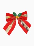 Ёлочные игрушки 3 шт. «Зимнее волшебство. Бант с остролистом», бантики, 10.5×10 см, золотисто-красный - Фото 4