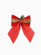 Ёлочные игрушки 3 шт. «Зимнее волшебство. Бант с остролистом», бантики, 10.5×10 см, золотисто-красный - Фото 6