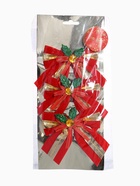 Ёлочные игрушки 3 шт. «Зимнее волшебство. Бант с остролистом», бантики, 10.5×10 см, золотисто-красный - Фото 8