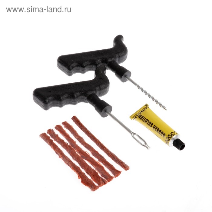 Ремкомплект для ремонта б/к шин с клеем-активатором N02, 4 предмета - Фото 1