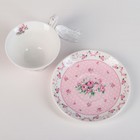 Чайная пара 220 мл «Рондо», блюдце 14,9 см, цвет розовый - Фото 5