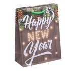 Пакет ламинированный вертикальный Happy New Year, 23 × 27 × 8 см - Фото 1