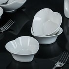 Набор салатников керамический «Сердца», 150 мл, 10×9,5×3,5 см, 3 предмета - фото 8714884