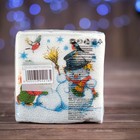 Салфетки бумажные "Гармония цвета", 24х24 см, 50 шт, с рисунком "Снеговик и дети" - Фото 2