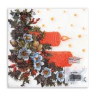 Салфетки новогодние бумажные «Свечи», 2 слоя, 33×33 см, 20 шт. - Фото 3