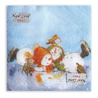 Салфетки новогодние бумажные «Снеговички», 2 слоя, 33×33 см, 20 шт. - Фото 2