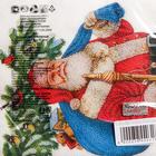 Новогодние салфетки бумажные Fresco "Дед Мороз", 2 слоя, 33*33 см, 20 листов - Фото 2