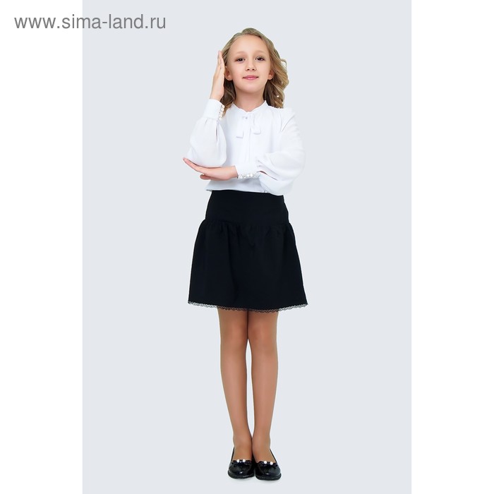 Блузка для девочки, рост 152 см, цвет белый - Фото 1