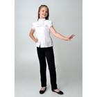 Блузка для девочки, рост 134 см, цвет белый - Фото 1