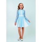 Платье для девочки, рост 134 см, цвет голубой - Фото 1