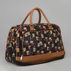 Сумка дорожная, отдел на молнии, наружный карман, длинный ремень, цвет чёрный - Фото 1