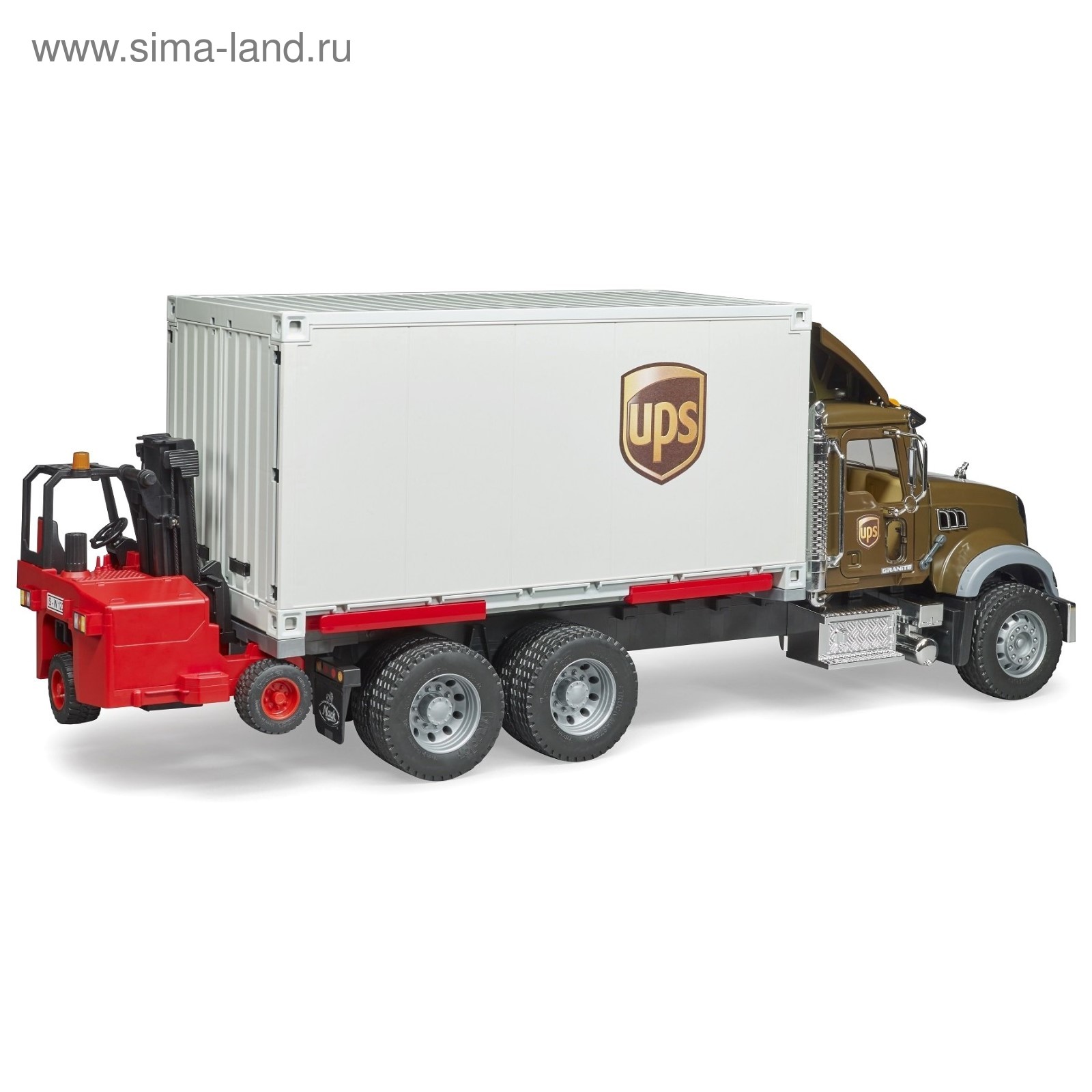 Машинка Mack «Фургон UPS», с погрузчиком и паллетами (3873541) - Купить по  цене от 13 141.00 руб. | Интернет магазин SIMA-LAND.RU