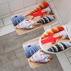 Коврики для ванной и туалета Доляна «Ракушки на песке», 3 шт., 35×39 см, 40×50 см, 45×75 см - Фото 9