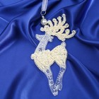 Ёлочная игрушка «Зимнее волшебство. Олень» пластик, 18×9 см, 13×13.5 см, прозрачный, МИКС - Фото 2