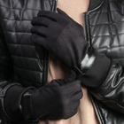 Перчатки мужские, безразмерные, с утеплителем, для сенсорных экранов, цвет чёрный - Фото 1