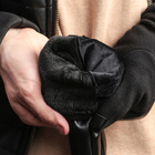 Перчатки мужские безразмерные, гладкие, комбинированные, без подклада, для сенсорных экранов, цвет чёрный - Фото 3