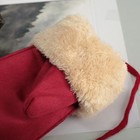 Варежки женские безразмерные, подклад искусственный мех, цвет бордовый - Фото 3