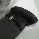 Перчатки женские утеплённые безразмерные, комбинированные, искусственный мех, для сенсорных экранов, цвет чёрный - Фото 2