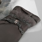 Перчатки женские утеплённые безразмерные, комбинированные, искусственный мех, для сенсорных экранов, цвет серый - Фото 2