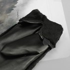 Варежки женские безразмерные, комбинированные, подклад флис, цвет чёрный - Фото 3