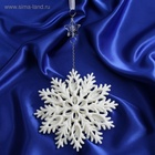 Ёлочная игрушка «Зимнее волшебство. Снежинка резная», d=13 см, белый - Фото 2