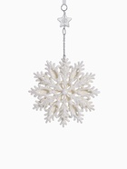 Ёлочная игрушка «Зимнее волшебство. Снежинка резная», d=13 см, белый 3576009 Ёлочная игрушка «Зимнее волшебство. Снежинка резная», d=13 см, белый 3576009