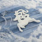 Украшение ёлочное "Скачущий олень" 11х12 см, белый - Фото 2