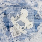 Ёлочная игрушка «Зимнее волшебство. Конь на подставке» пластик, 10×10 см, белый - Фото 4