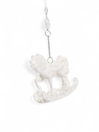 Ёлочная игрушка «Зимнее волшебство. Конь на подставке» пластик, 10×10 см, белый - Фото 6