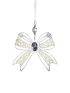 Ёлочная игрушка «Зимнее волшебство. Бантик блеск», 12×10.5 см, прозрачный - Фото 6