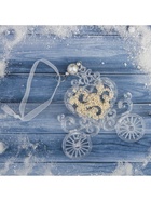 Ёлочная игрушка «Зимнее волшебство. Карета», блеск 11×12 см, прозрачный - Фото 4