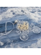 Ёлочная игрушка «Зимнее волшебство. Карета», блеск 11×12 см, прозрачный - Фото 5