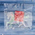 Ёлочная игрушка «Зимнее волшебство. Конь», 9×12 см, прозрачный перелив - Фото 3