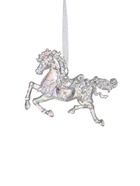 Ёлочная игрушка «Зимнее волшебство. Конь», 9×12 см, прозрачный перелив - Фото 4