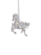 Ёлочная игрушка «Зимнее волшебство. Конь», 9×12 см, прозрачный перелив - Фото 5
