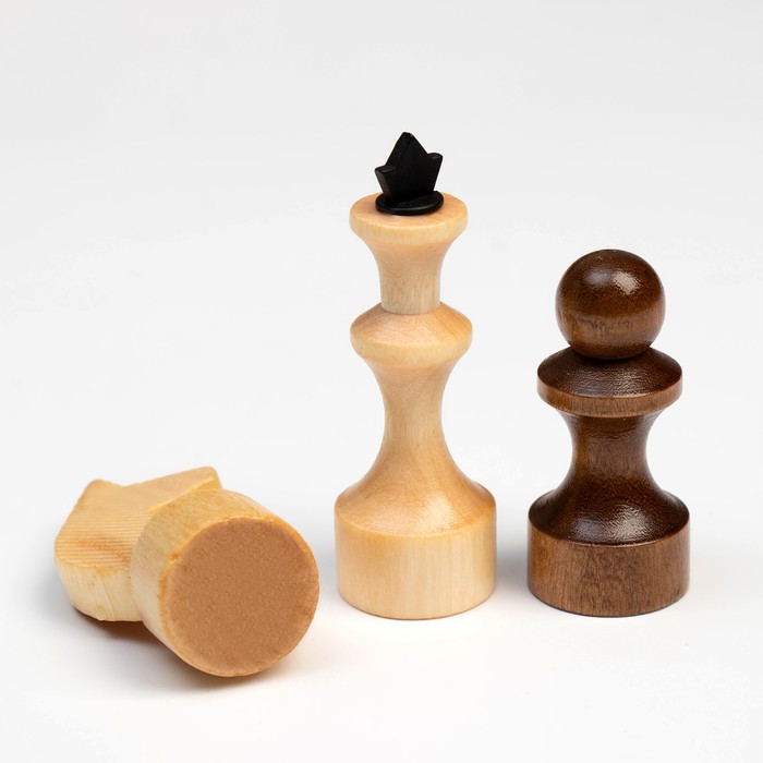 Шахматы деревянные обиходные 29 х 29 см, король h-7.2 см, пешка h-4.5 см - фото 1884870189
