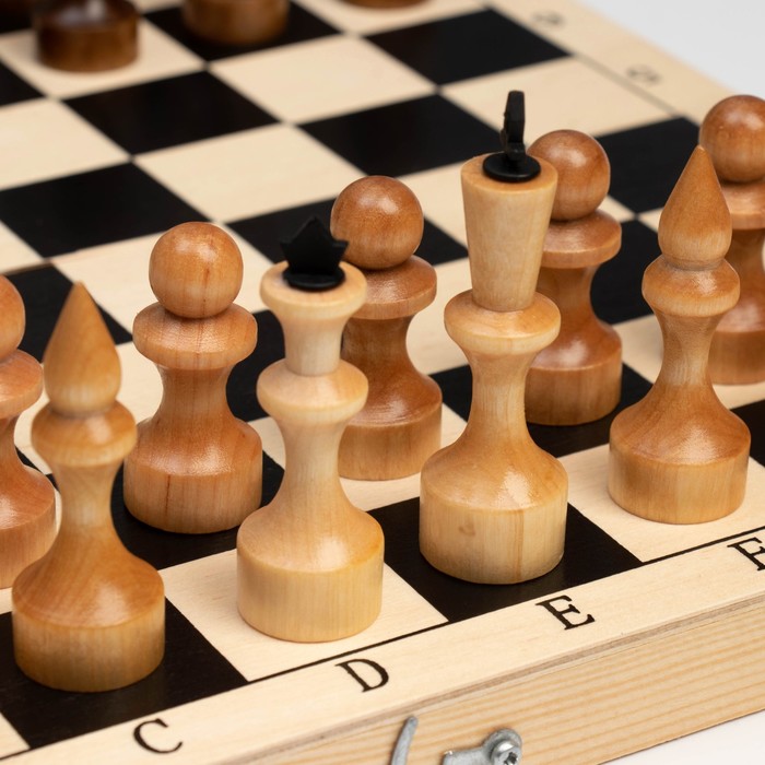 Шахматы деревянные обиходные 29 х 29 см, король h-7.2 см, пешка h-4.5 см - фото 1884870191