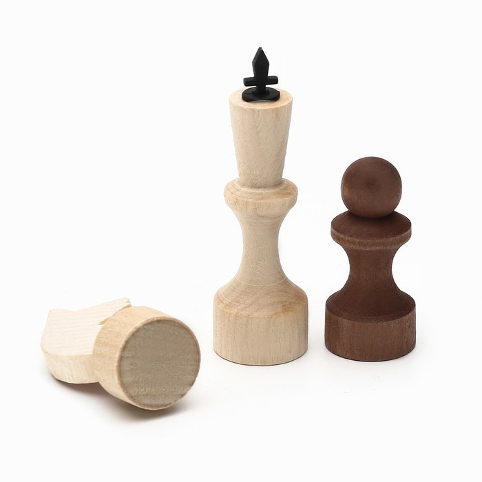 Шахматы деревянные обиходные 29.8 х 29.8 см, король h-7.2 см, пешка h-4.5 см - фото 1884870195