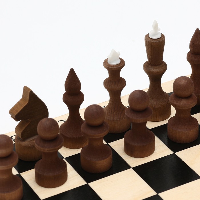Шахматы деревянные обиходные 29.8 х 29.8 см, король h-7.2 см, пешка h-4.5 см - фото 1884870196