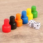 Фишки для настольных игр, набор 6 шт., фишка 2.2×1.55 см, кубик игральный 2 шт. - Фото 2