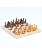 Настольная игра 3 в 1 "Орнамент": шахматы, шашки, нарды (доска 29 × 29 см, дерево) микс - фото 809761057