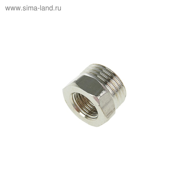 Футорка 1/4" х 1/2", внутренняя/наружная резьба, нержавеющая сталь, фасовка 10 шт. - Фото 1
