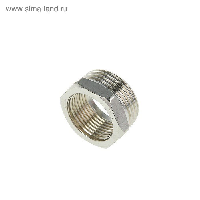 Футорка 3/4" х 1", внутренняя/наружная резьба, нержавеющая сталь, фасовка 10 шт. - Фото 1