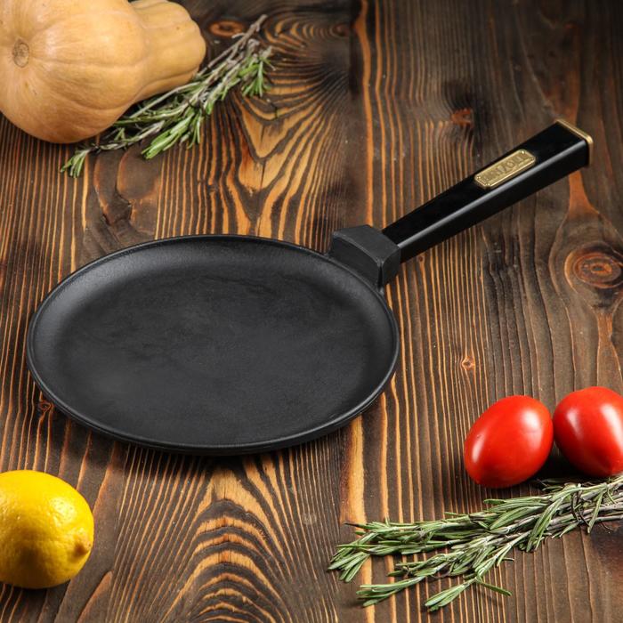 Сковорода чугунная блинная "ОПТИМА-BLACK", 240 х 15 мм, ТМ BRIZOLL - Фото 1