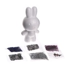 Набор для творчества. Игрушка пайетками «Зайка» 14,2 х 7,4 х 6,5 см + 3 цвета пайеток - Фото 3