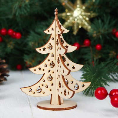 Ёлочка настольная сборная, 9,5 × 12,5 см